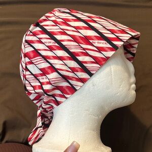 Festive Red and White CHRISTMAS scrub cap